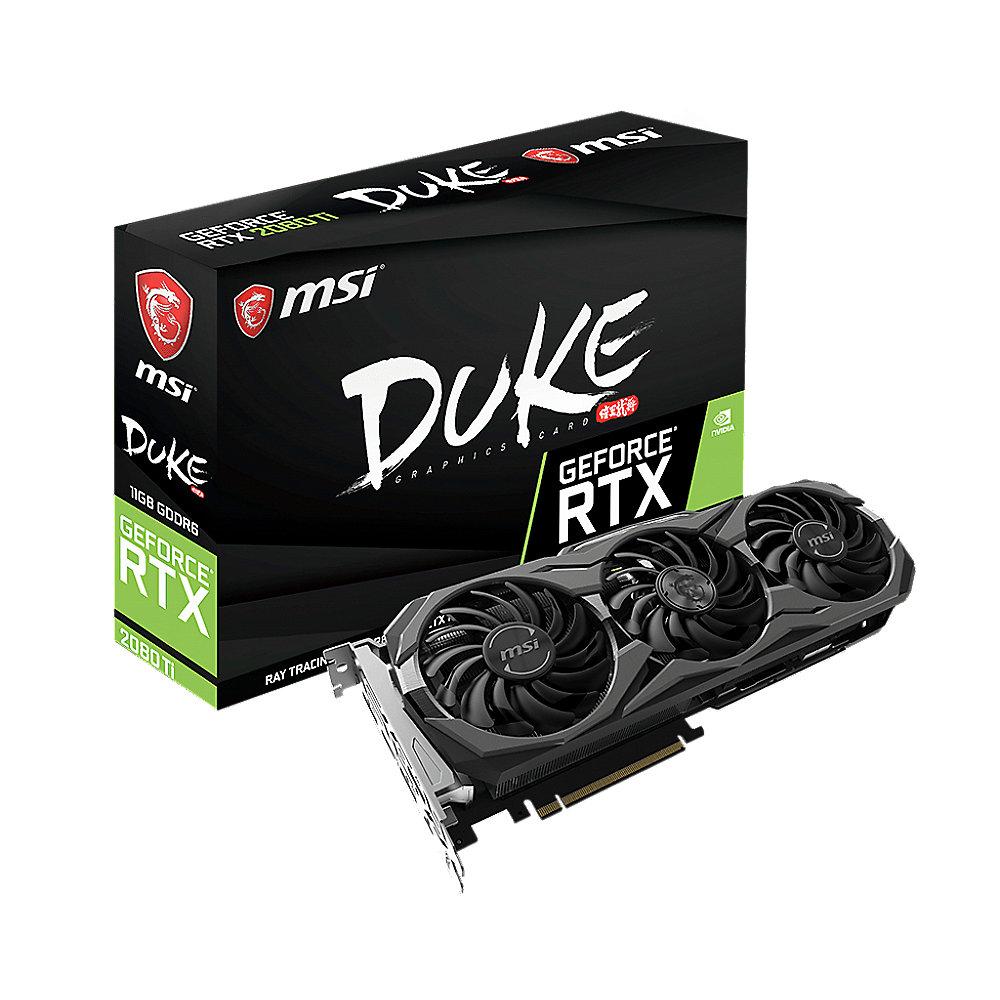 MSI GeForce RTX 2080Ti Duke 11GB GDDR6 Grafikkarte 3xDP/HDMI/USB (TypC)