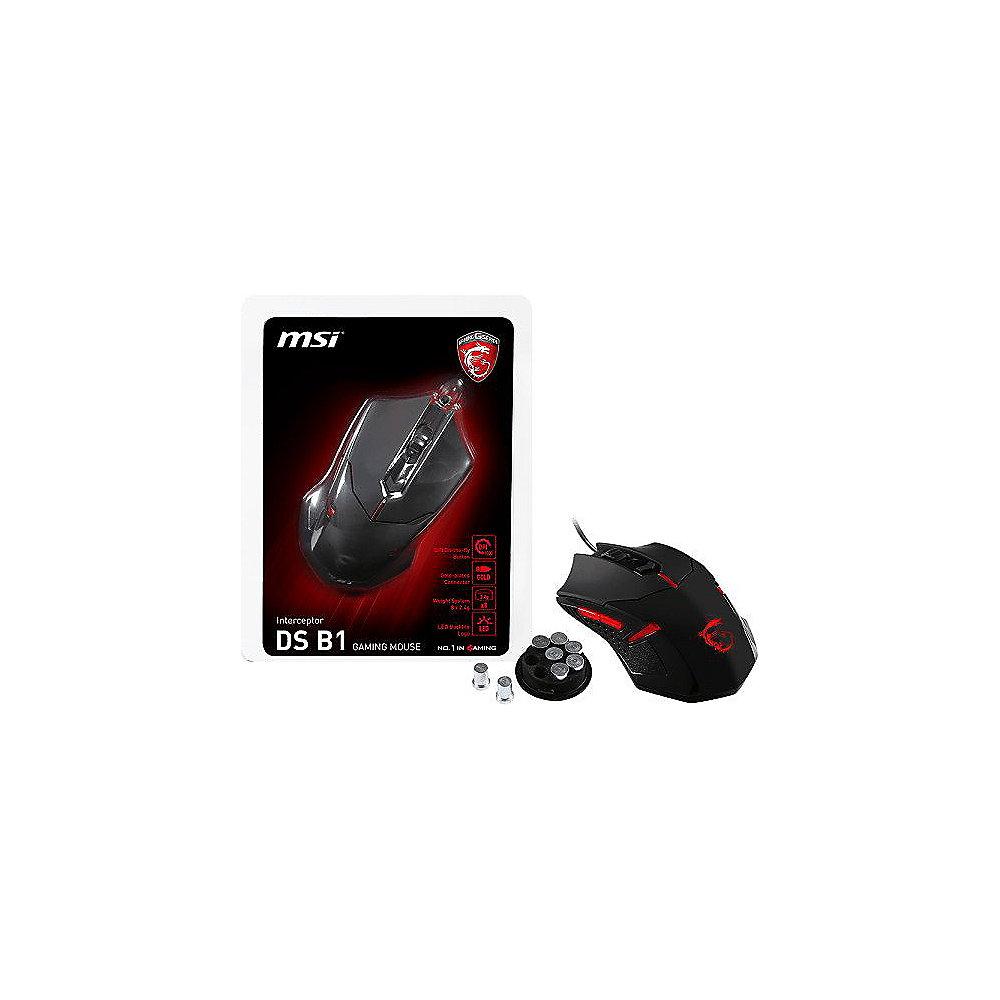 MSI Interceptor DS B1 Gaming Mouse schwarz, USB, MSI, Interceptor, DS, B1, Gaming, Mouse, schwarz, USB