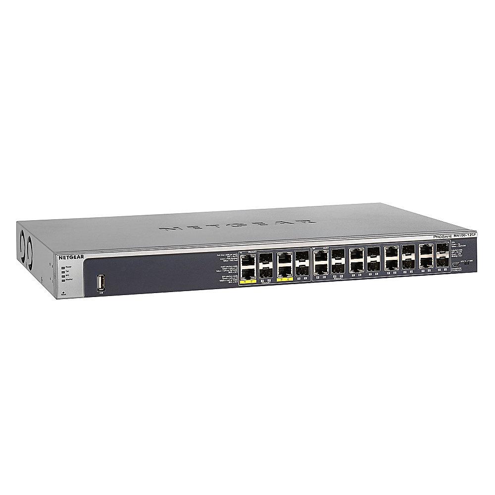 Netgear M4100 (GSM7212F-100NES) 12x Gigabit 12x SFP Managed Switch (4xPoE)