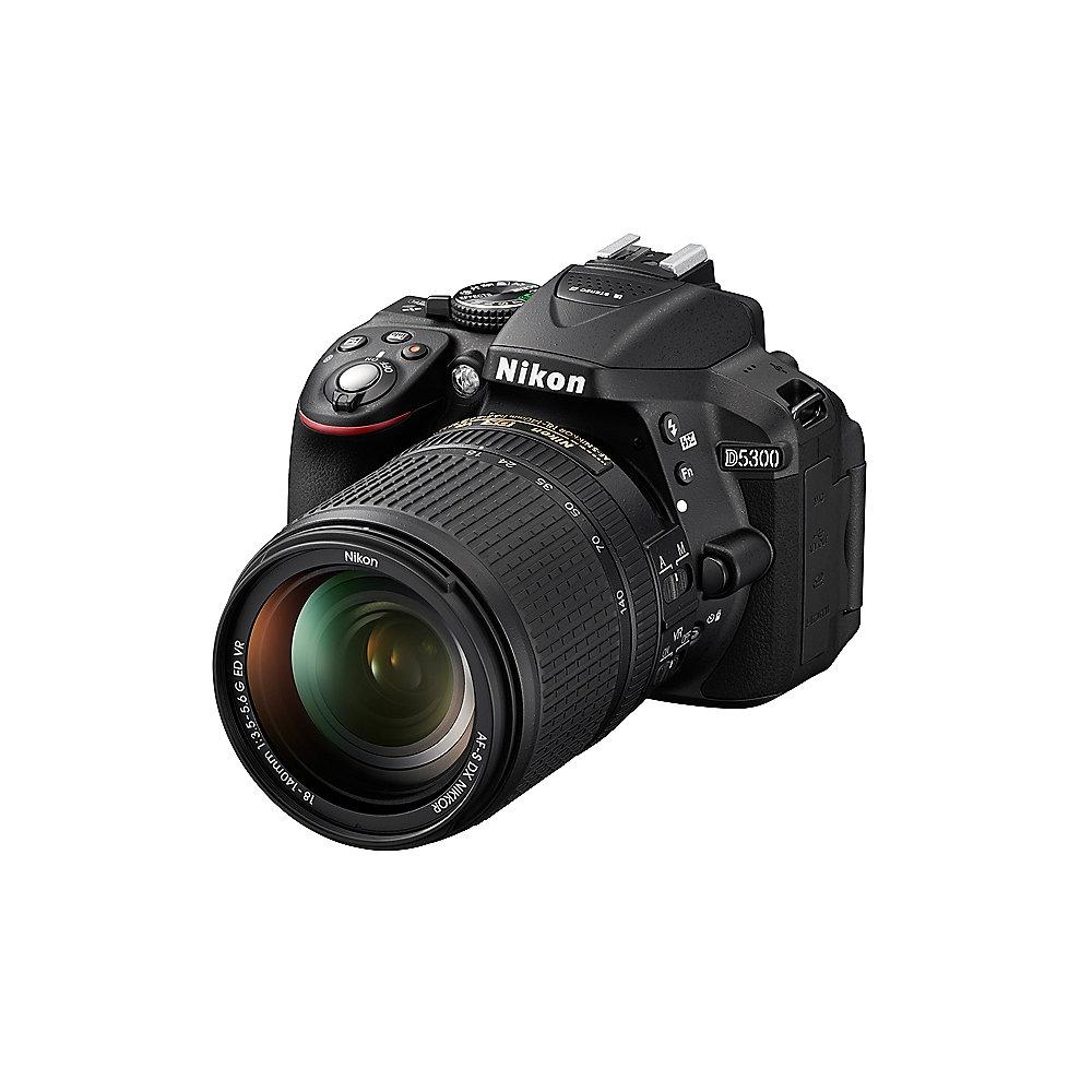Nikon D5300 Kit AF-S DX 18-140mm VR Spiegelreflexkamera schwarz