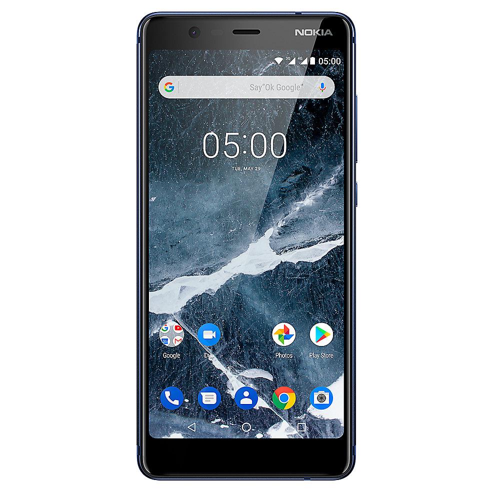 Nokia 5.1 (2018) 16GB Dual-SIM blau mit Android One, Nokia, 5.1, 2018, 16GB, Dual-SIM, blau, Android, One