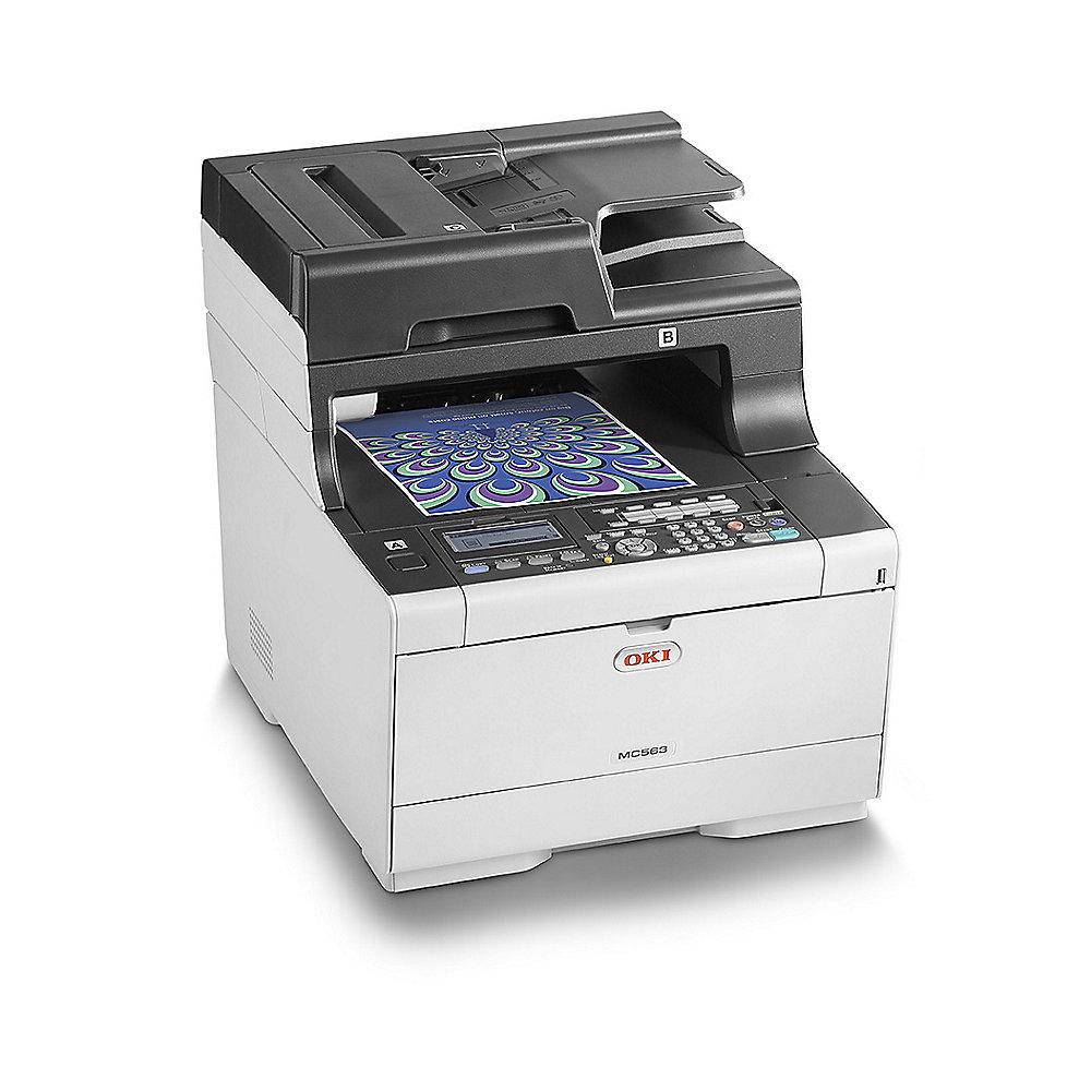 OKI MC563dn LED-Farblaserdrucker Scanner Kopierer Fax LAN