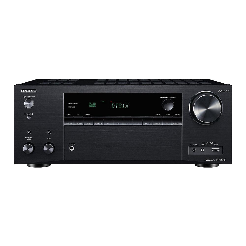 Onkyo TX-NR686E 7.2 AV Netzwerk Receiver Bluetooth/Wi-Fi/Multiroom Schwarz