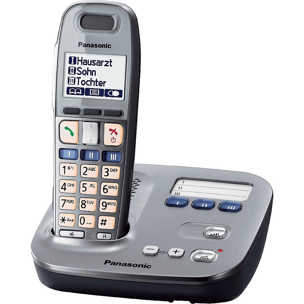 Panasonic KX-TG6571 schnurloses Festnetztelefon (analog), graphit