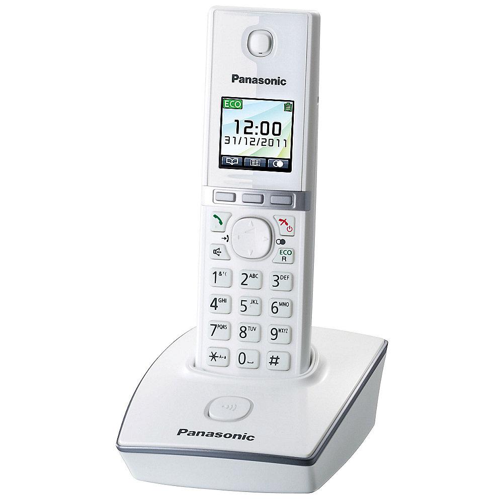 Panasonic KX-TG8051GW schnurloses Festnetztelefon, weiß, Panasonic, KX-TG8051GW, schnurloses, Festnetztelefon, weiß