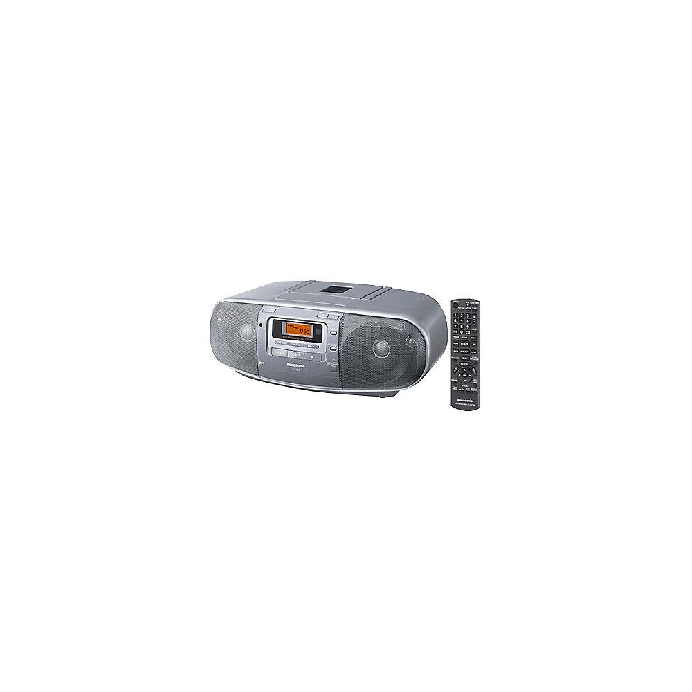 Panasonic RX-D50-S CD-Radiorecorder mit Kassette USB silber, Panasonic, RX-D50-S, CD-Radiorecorder, Kassette, USB, silber