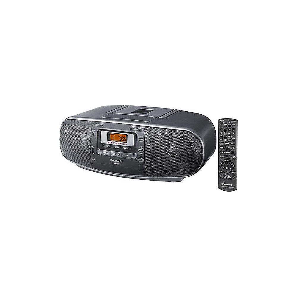 Panasonic RX-D55-K CD-Radiorecorder mit Kassette USB schwarz