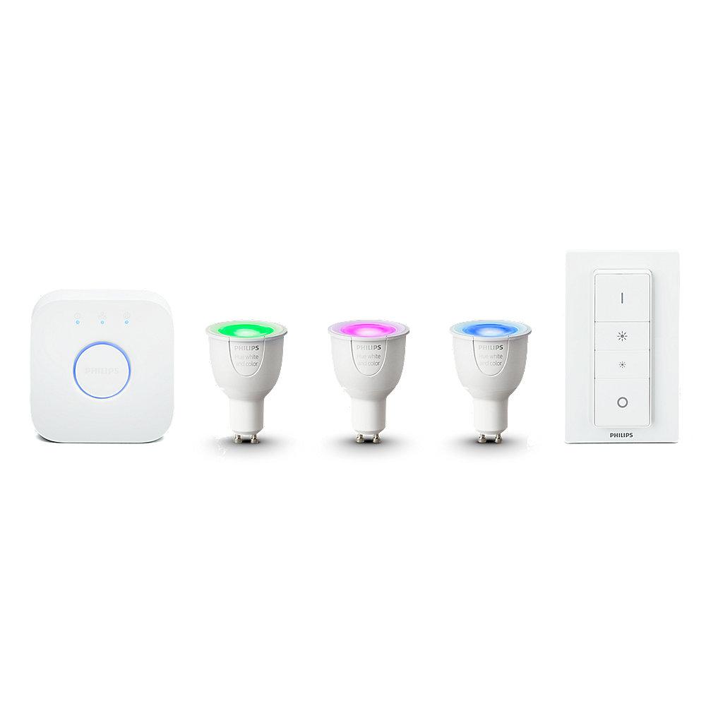 Philips Hue White and Color Ambiance RGBW LED GU10 3er Starter Set 6,5W (2017)