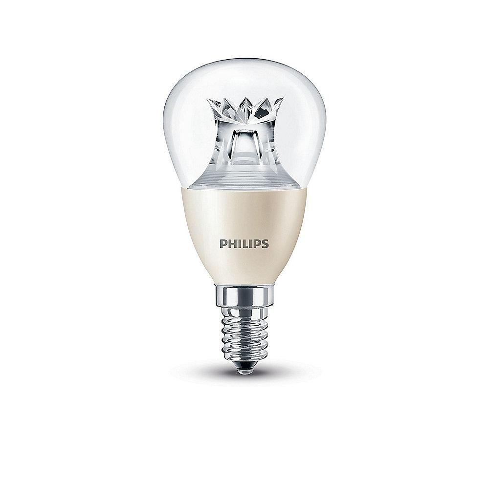 Philips LED-Tropfen P48 6W (40W) E14 klar warmweiß dimmbar