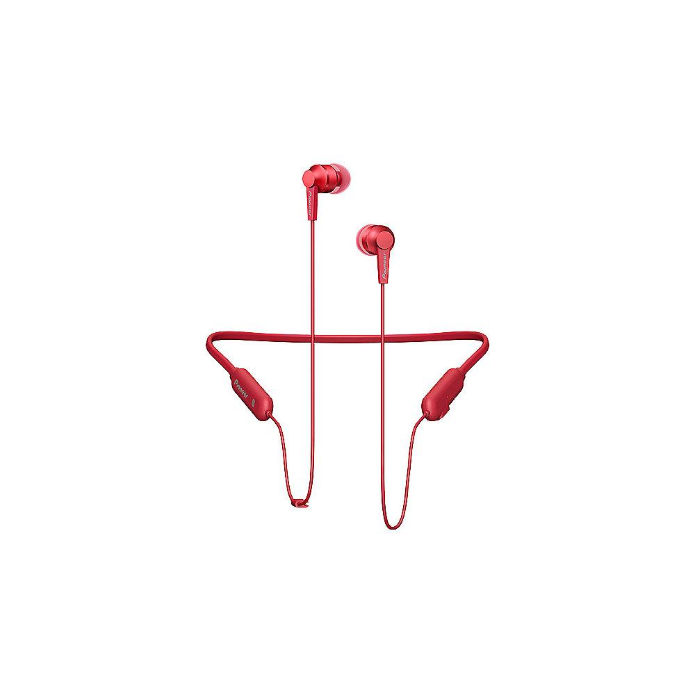 Pioneer SE-C7BT(R) In-Ear Kopfhörer Bluetooth NFC, Rot, Aluminium-Design