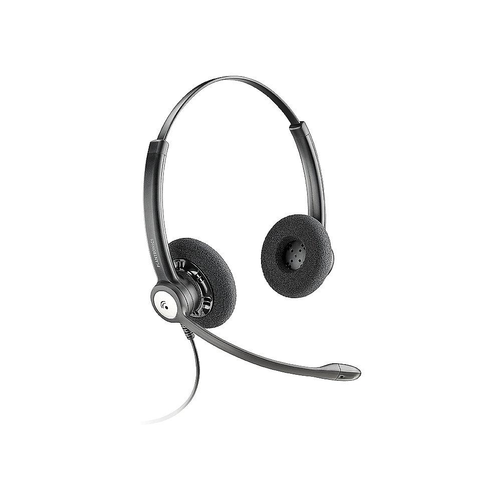 Plantronics Entera HW121N/A Binaurales Noise Cancelling Headset Kopfbügelmodell