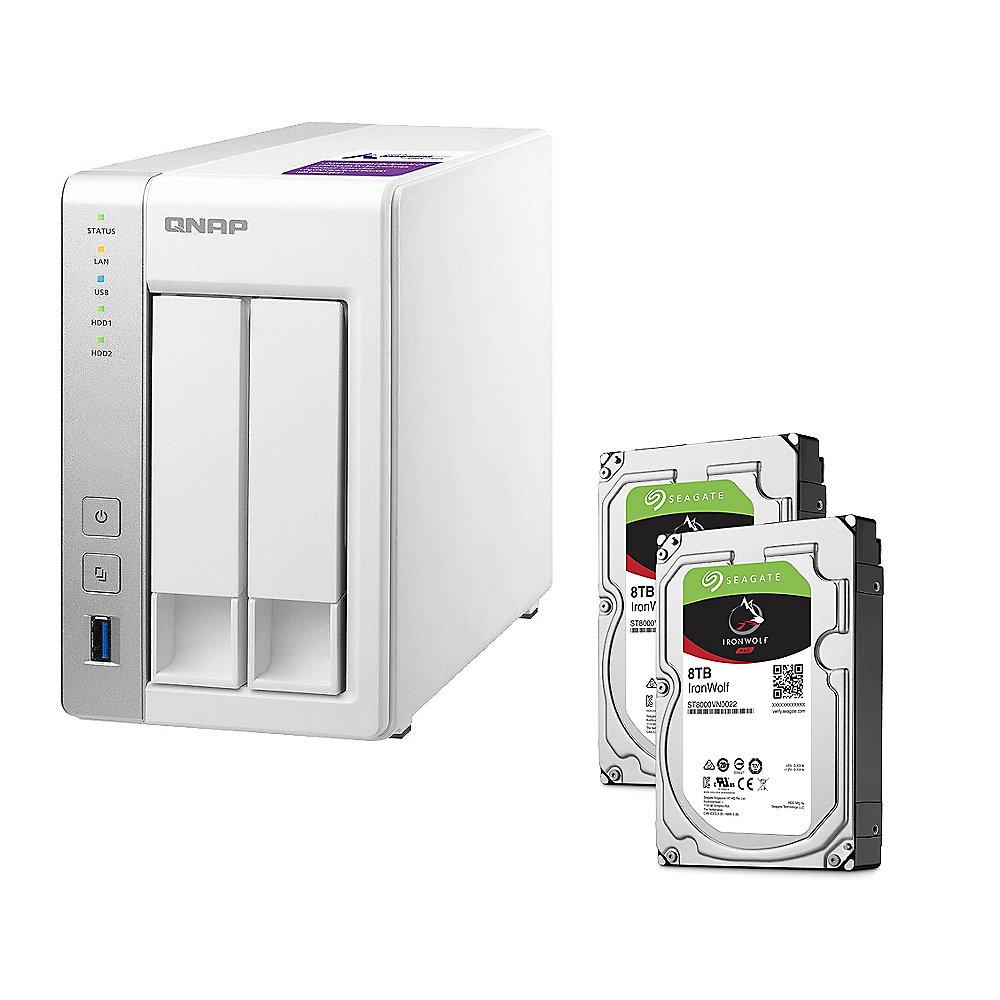 QNAP TS-231P NAS System 2-Bay 16TB inkl. 2x 8TB Seagate ST8000VN0022