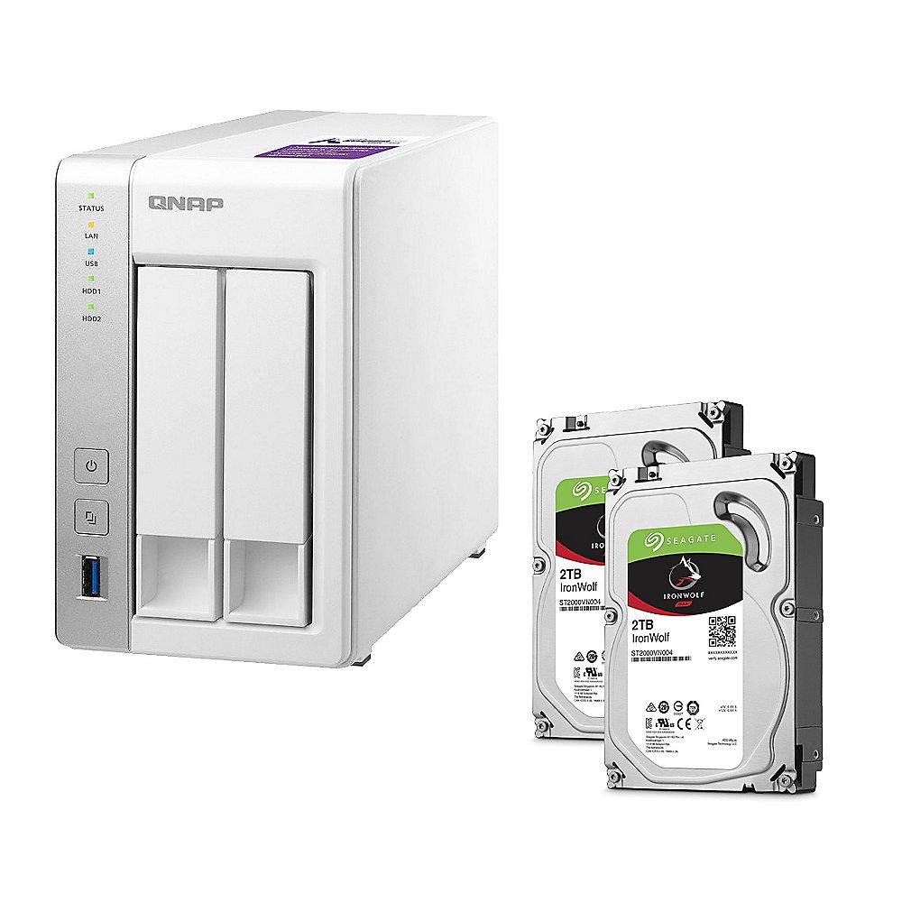 QNAP TS-231P NAS System 2-Bay 4TB inkl. 2x 2TB Seagate ST2000VN004