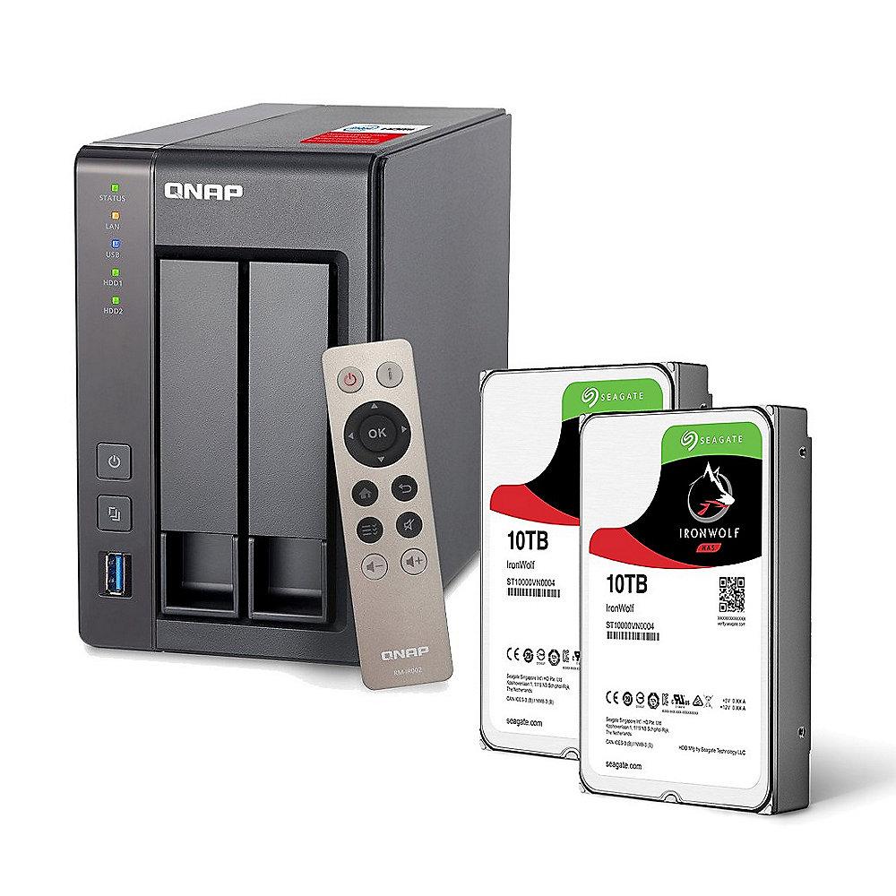 QNAP TS-251 -2G NAS System 2-Bay 20TB inkl. 2x 10TB Seagate ST10000VN0004