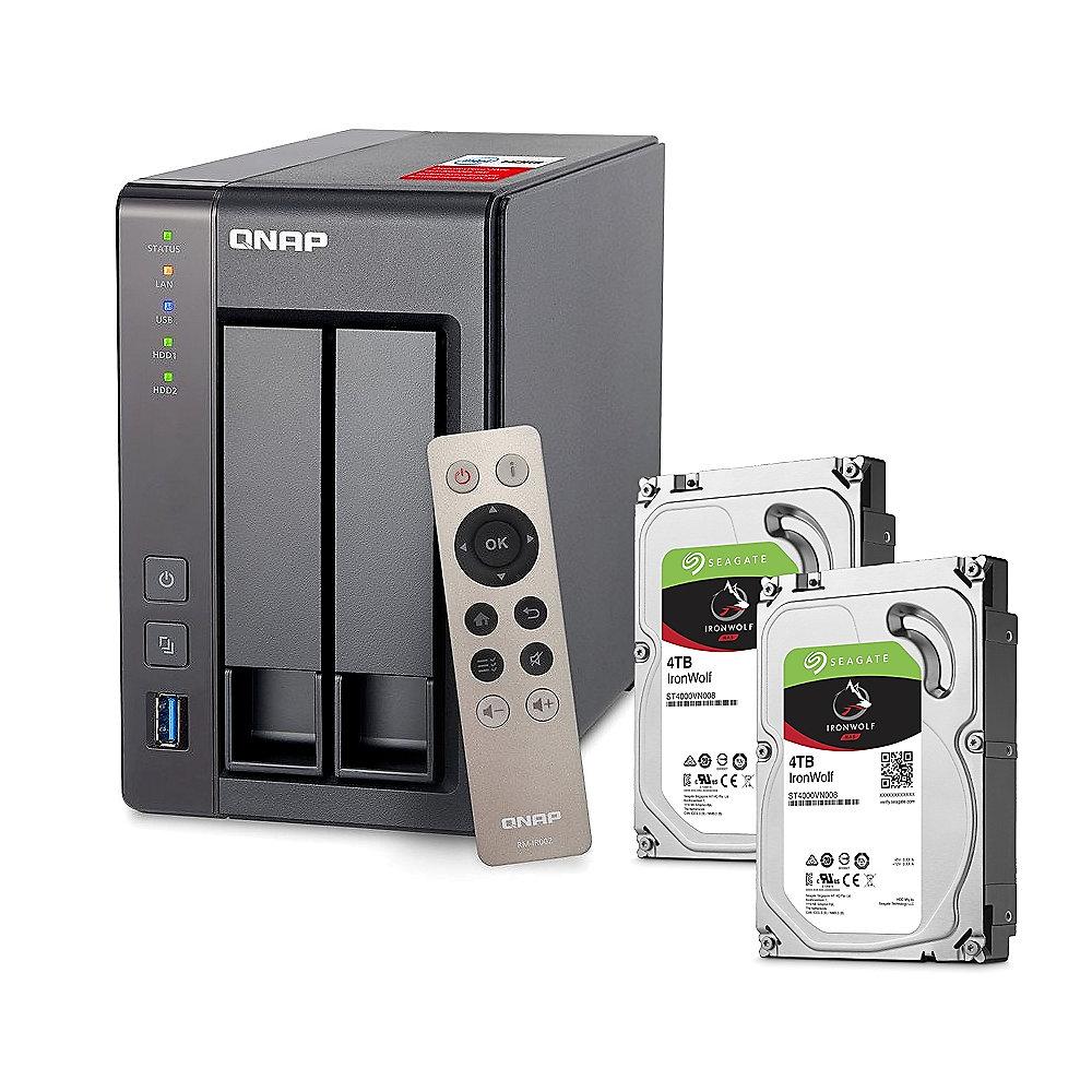 QNAP TS-251 -8G NAS System 2-Bay 8TB inkl. 2x 4TB Seagate ST4000VN008