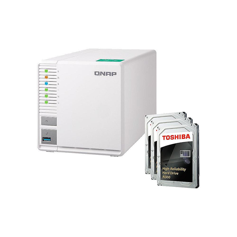 QNAP TS-328 NAS System 3-Bay 18TB inkl. 3x 6TB Toshiba HDWN160UZSVA
