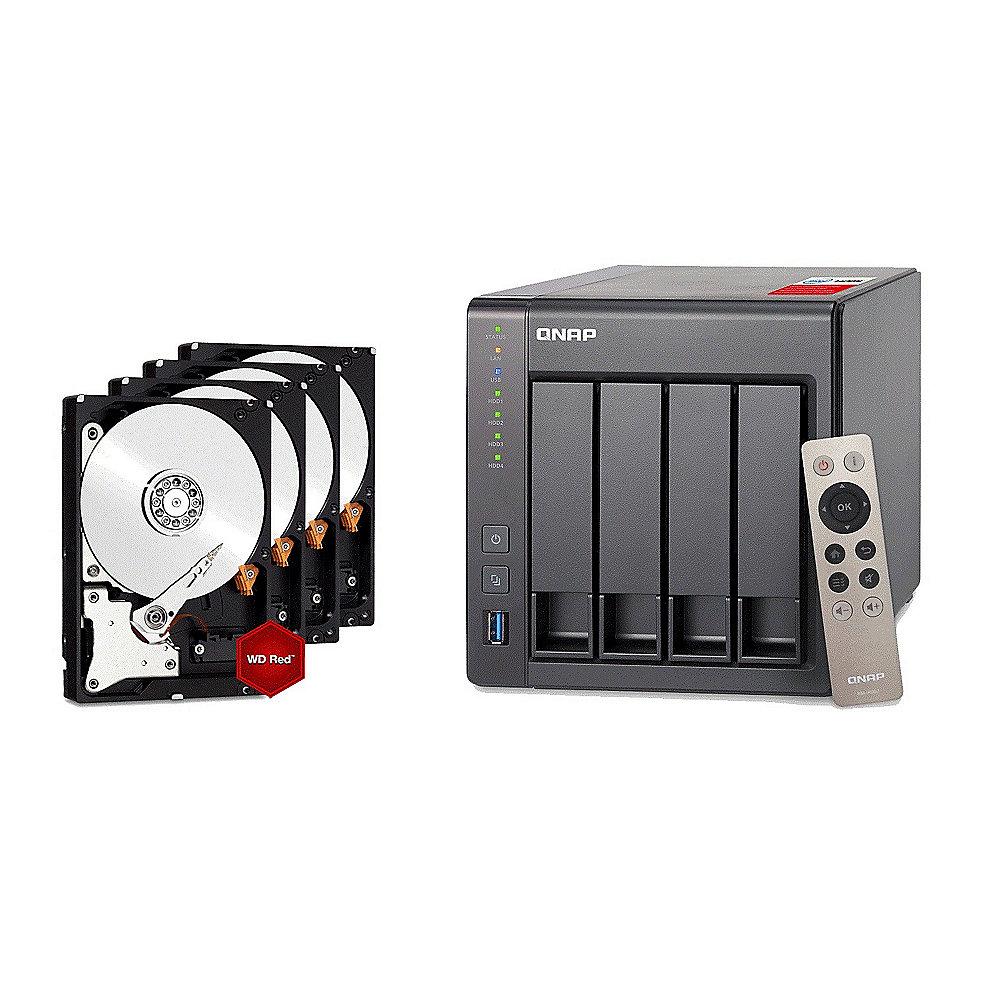 QNAP TS-451  NAS System (2GB RAM) 8TB inkl. 4x 2TB WD RED WD20EFRX