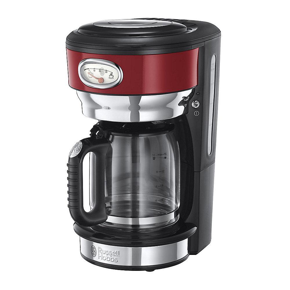 Russell Hobbs 21700-56 Retro Ribbon Red Glas-Kaffeemaschine