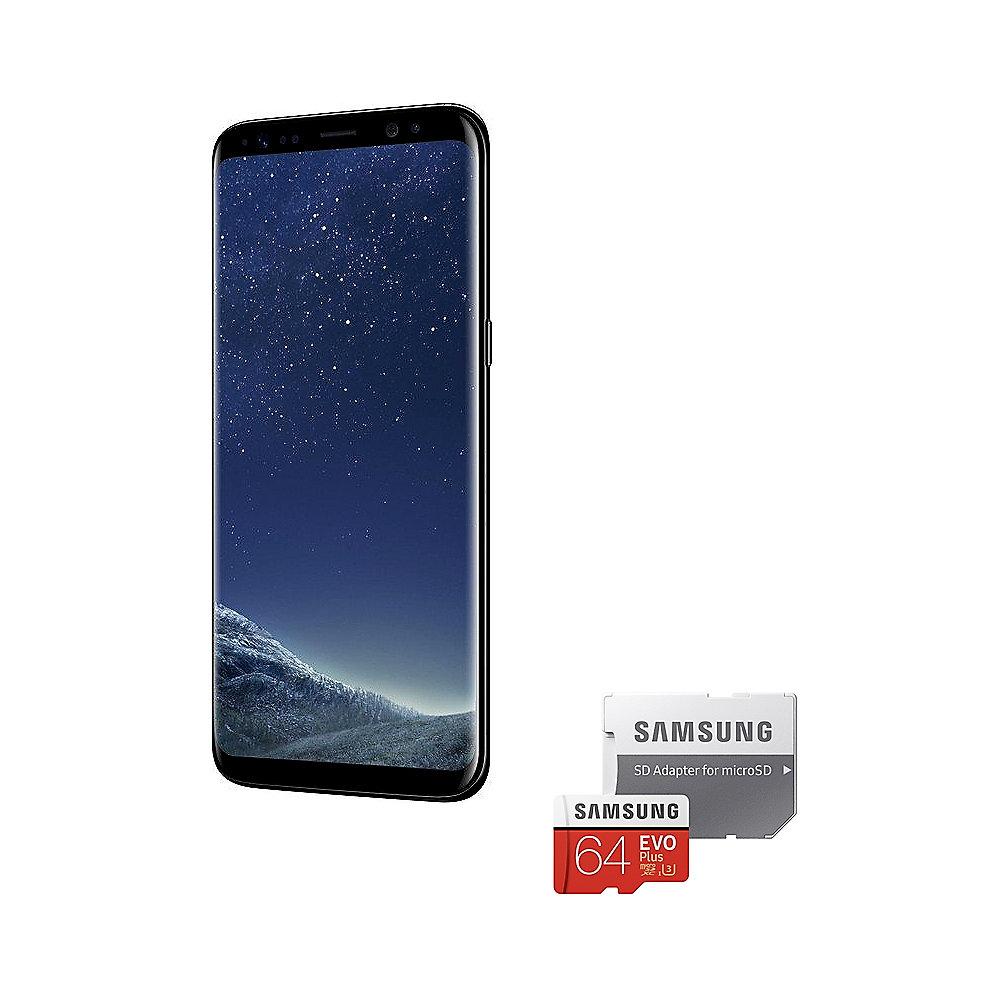 Samsung GALAXY S8 midnight black 64GB Android Smartphone   Samsung EVO Plus 64GB