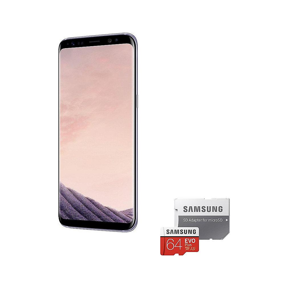 Samsung GALAXY S8 orchid grey 64GB Android Smartphone   Samsung EVO Plus 64GB