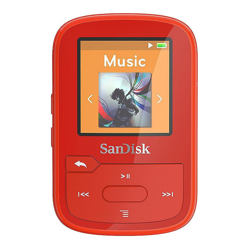 SanDisk Clip Sport Plus MP3 Player 16GB rot