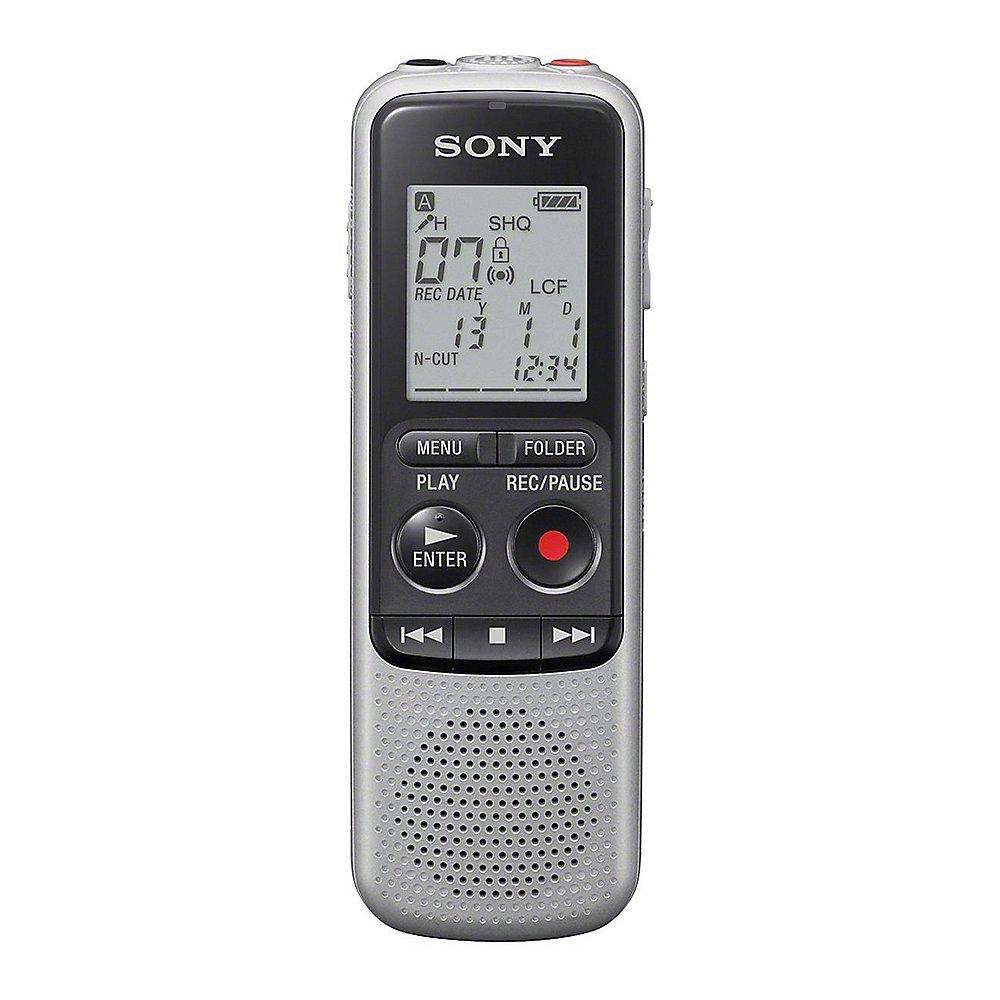 Sony ICD-BX140 4GB Digitaler Mono Voice Recorder grau