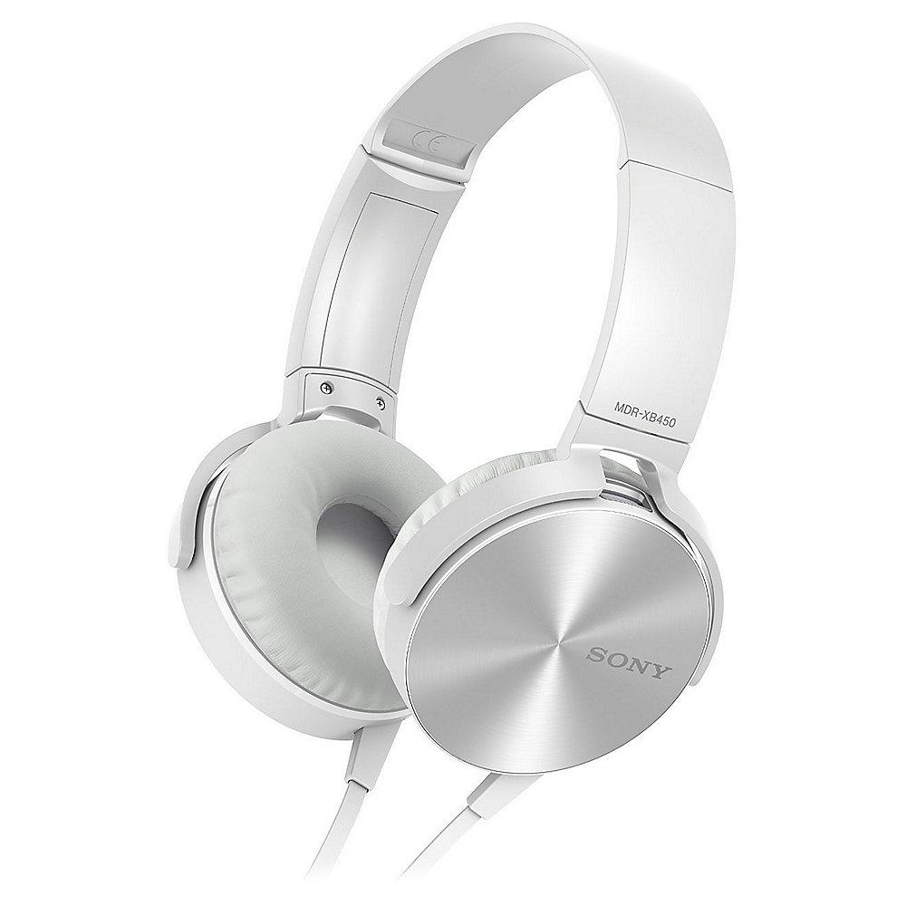 Sony MDR-XB450APB On Ear Kopfhörer Extra Bass mit Mirkofon Weiß