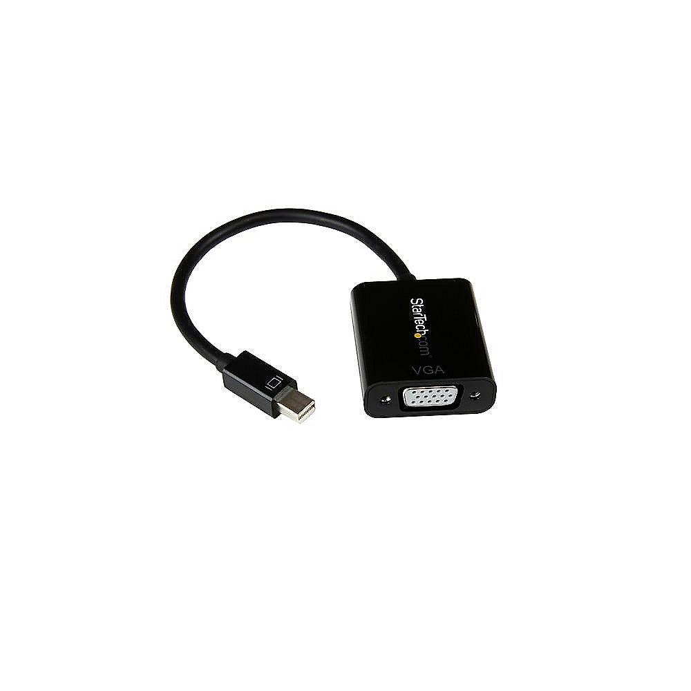 Startech Displayport Adapter 0,18m mini DP zu VGA aktiv St./Bu. schwarz, Startech, Displayport, Adapter, 0,18m, mini, DP, VGA, aktiv, St./Bu., schwarz