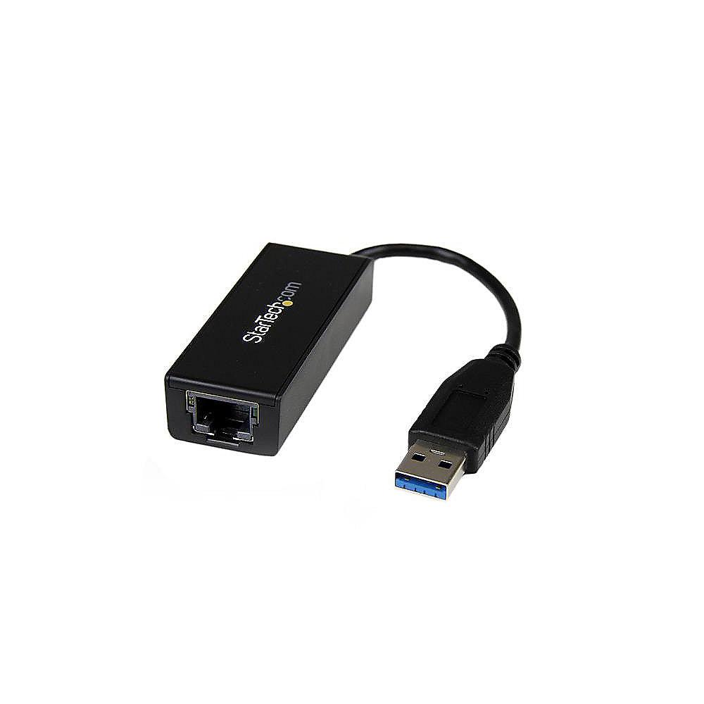 Startech USB 3.0 Typ-A zu Gigabit Ethernet Adapter schwarz, Startech, USB, 3.0, Typ-A, Gigabit, Ethernet, Adapter, schwarz