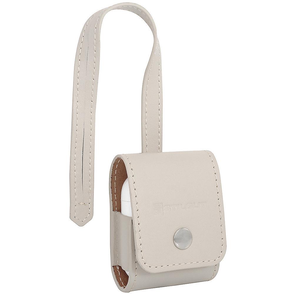 StilGut AirPod Case mit Lederband creme nappa