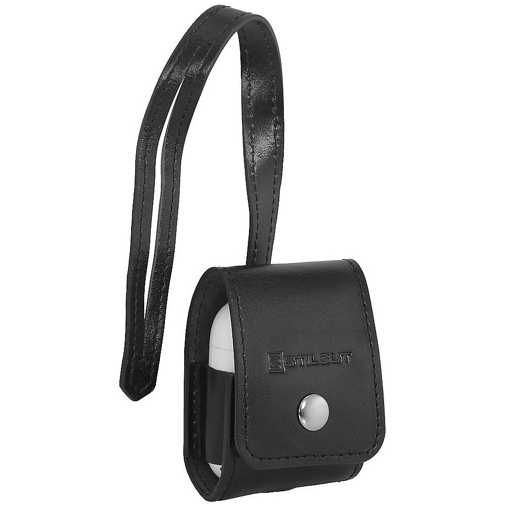 StilGut AirPod Case mit Lederband schwarz nappa