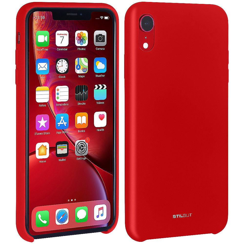 StilGut Liquid Silicon Case für Apple iPhone XR rot