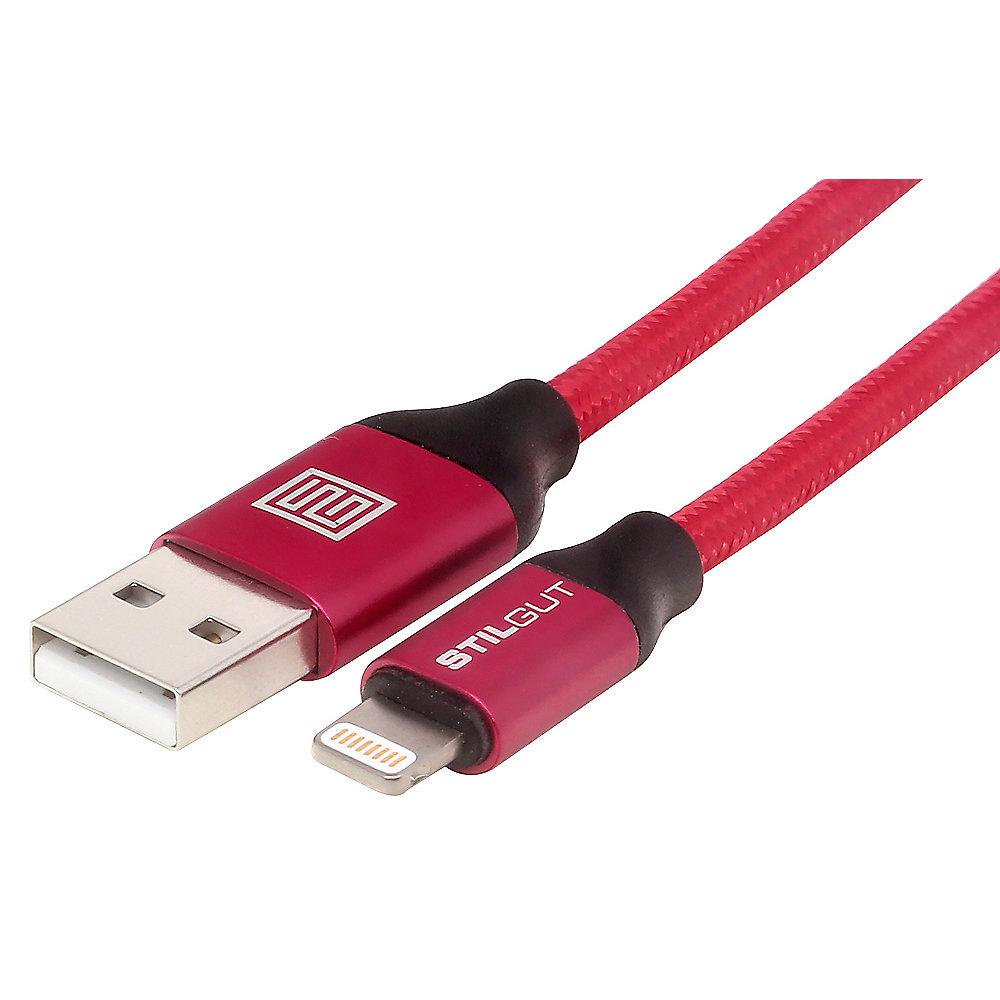 StilGut Premium-Lightning Kabel 1m, rot