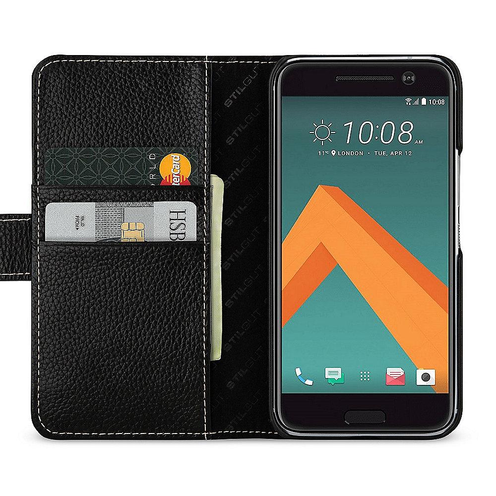 StilGut Talis Book Wallet für HTC 10 schwarz