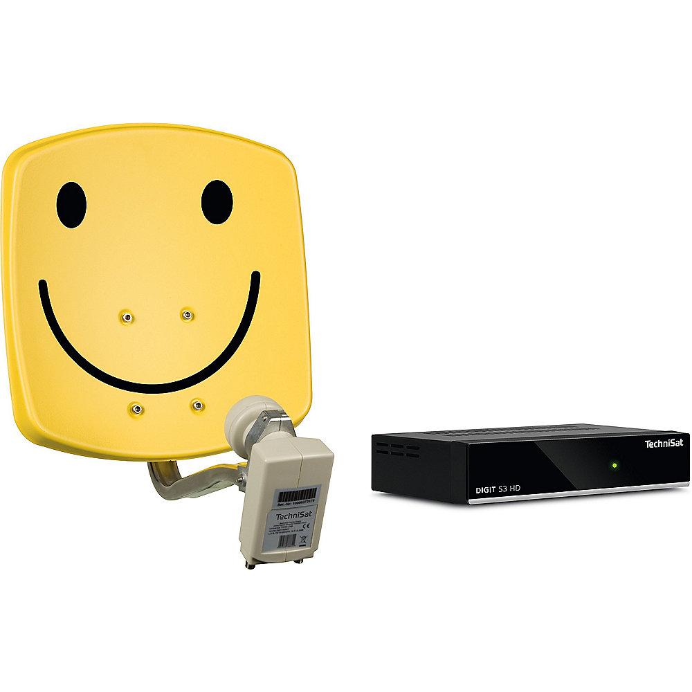 TechniSat DigiDish 33 Smiley Komplettanlage (Twin) inkl. DIGIT S3 HD, 10 m Kabel