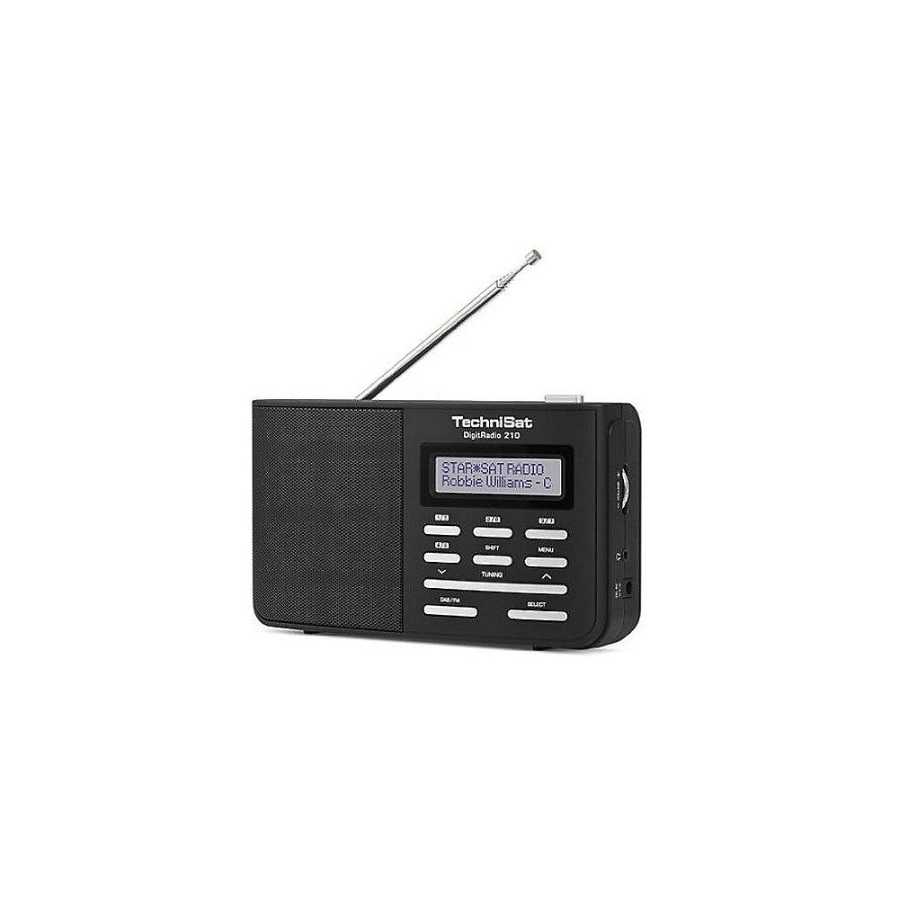 TechniSat DIGITRADIO 210, schwarz/silber, UKW/DAB  Radio, Netz-/Batteriebetrieb