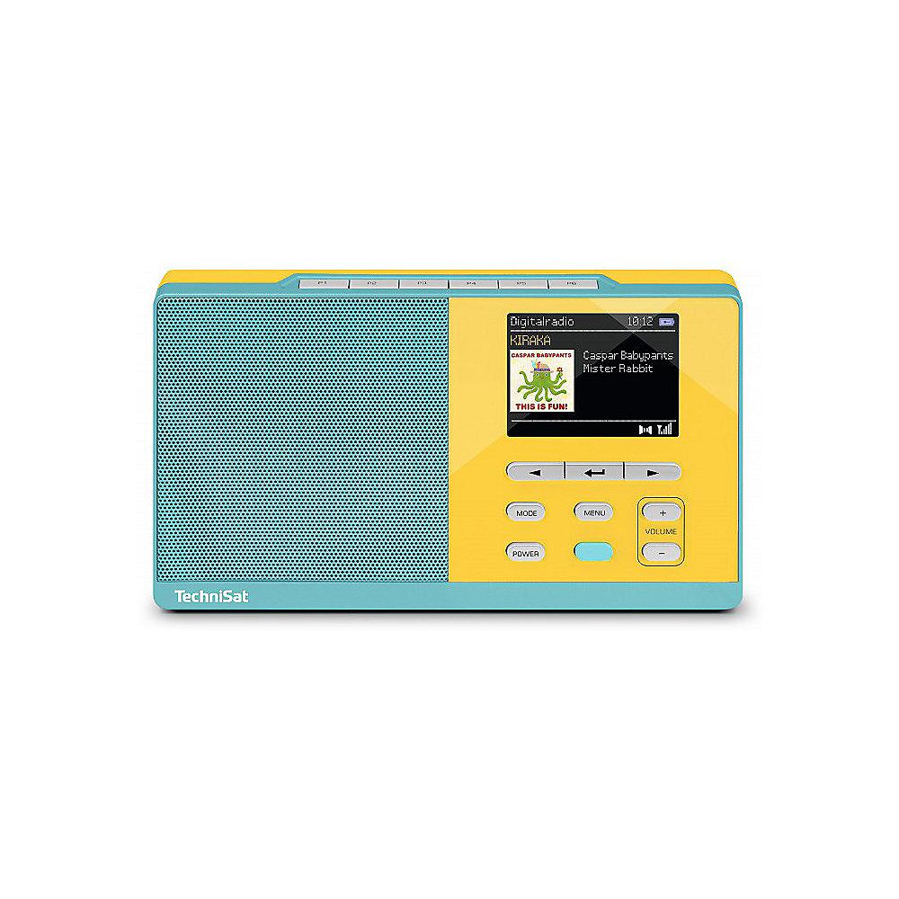 TechniSat DIGITRADIO KIRA 1, hellblau/gelb UKW/DAB  Radio