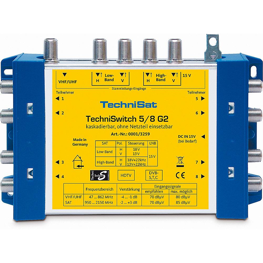 TechniSat TechniSwitch 5/8 G2 mit DC-Netzteil, TechniSat, TechniSwitch, 5/8, G2, DC-Netzteil