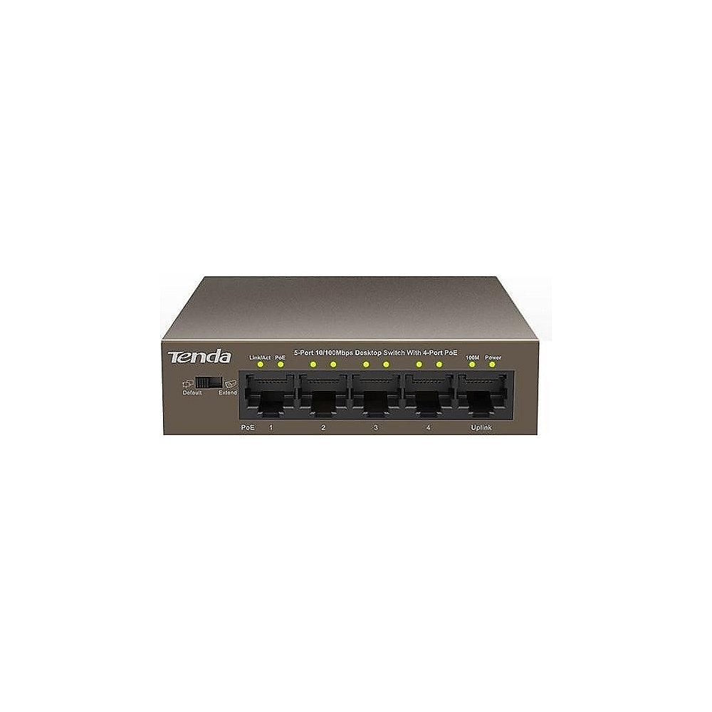 Tenda 5x Port Fast Ethernet PoE Desktop Switch TEF1105-4-63W