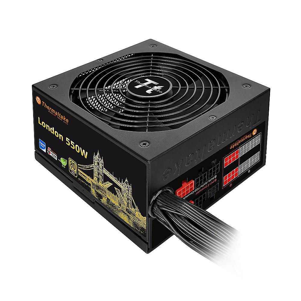 Thermaltake London 550W 80  Gold ATX Netzteil aktive PFC modular (140mm Lüfter)