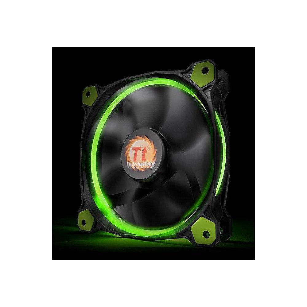 Thermaltake Riing 12 LED grün Gehäuselüfter 120x120x25mm 1000/1500upm, Thermaltake, Riing, 12, LED, grün, Gehäuselüfter, 120x120x25mm, 1000/1500upm