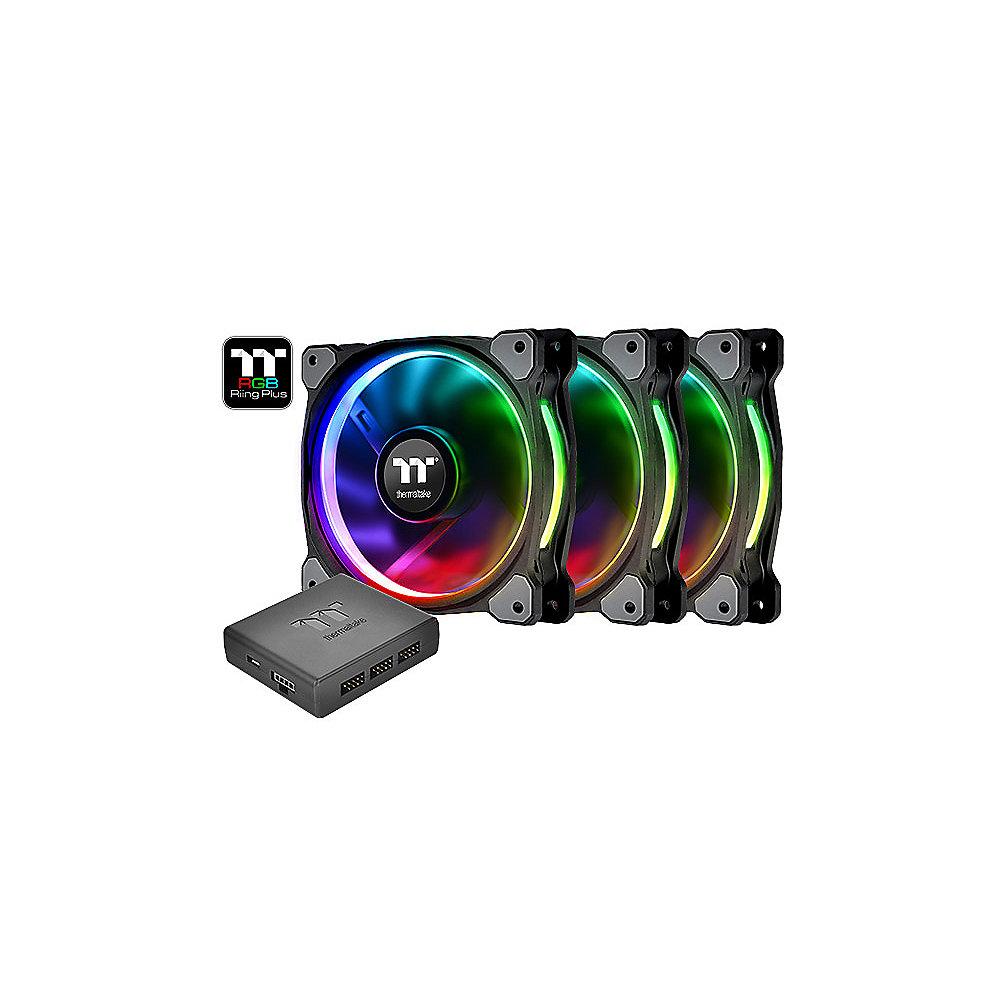 Thermaltake Riing Plus 14 RGB 3er Set Gehäuselüfter 140x140x25mm 500/1400upm, Thermaltake, Riing, Plus, 14, RGB, 3er, Set, Gehäuselüfter, 140x140x25mm, 500/1400upm