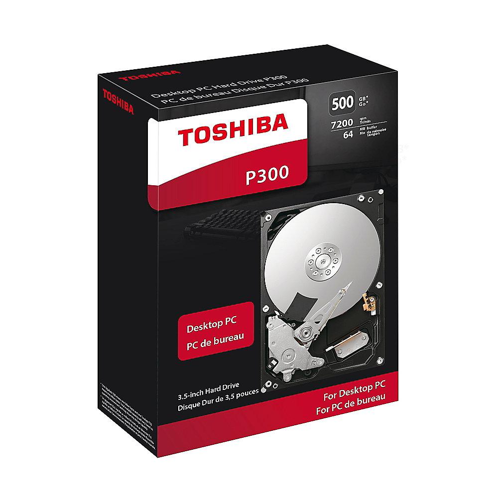 Toshiba P300 HDWD105EZSTA 500GB 64MB 7.200rpm 3.5zoll SATA600