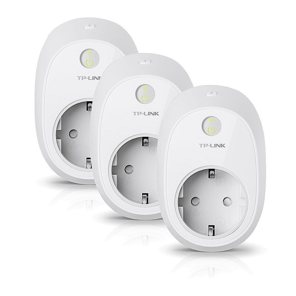 TP-LINK 3er Set HS100(EU) V2 WLAN Schaltsteckdose weiß