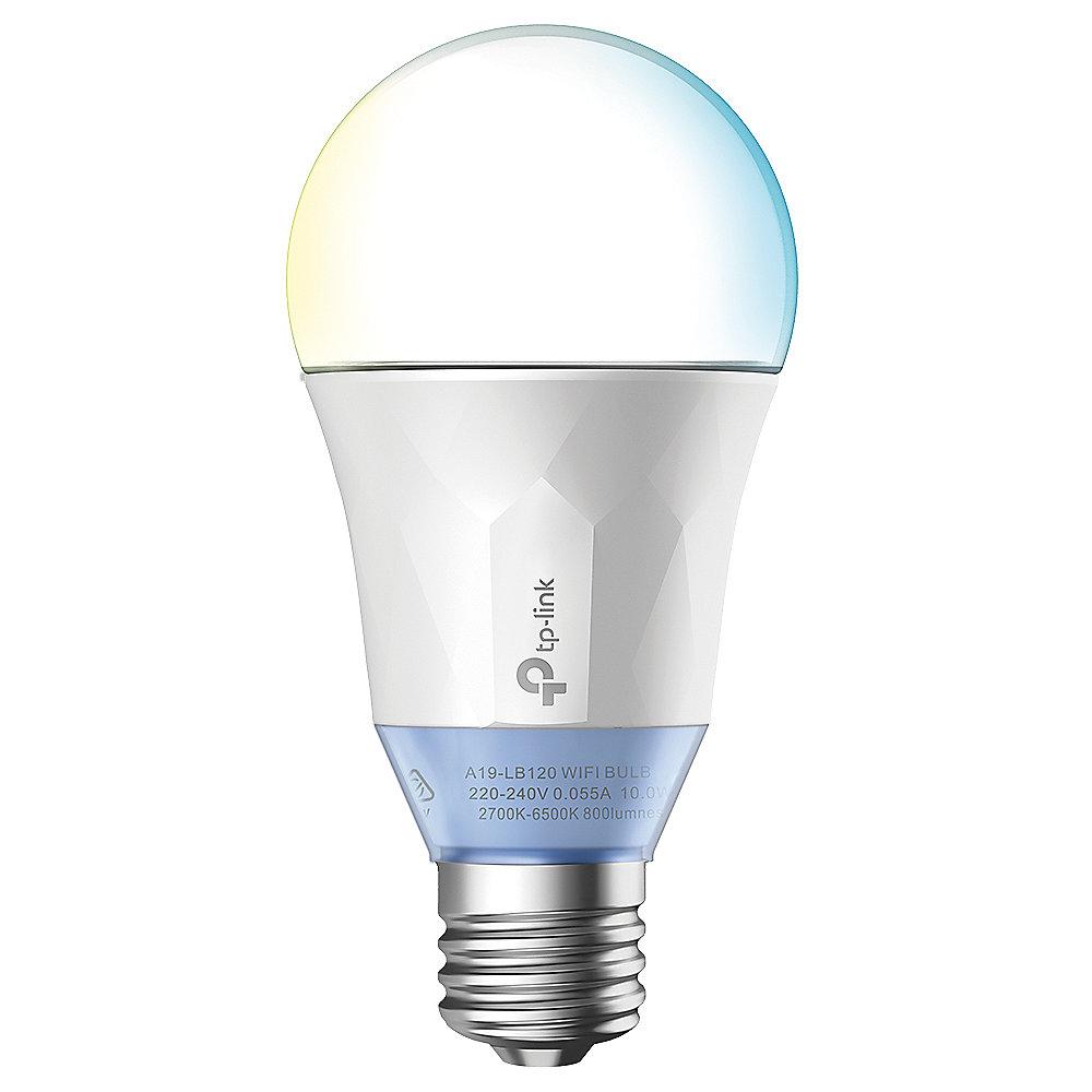 TP-Link LB120 Smarte LED-WLAN-Glühbirne 11W E27 dimmbar, einstellbare Farbtemp.