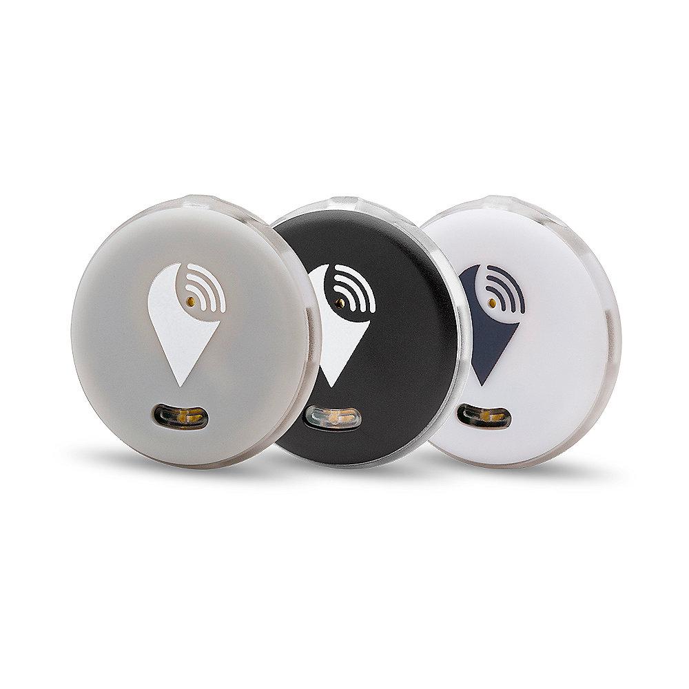 TrackR Pixel, Bluetooth-Tracker, 3er-Pack, schwarz, weiß, grau, TrackR, Pixel, Bluetooth-Tracker, 3er-Pack, schwarz, weiß, grau