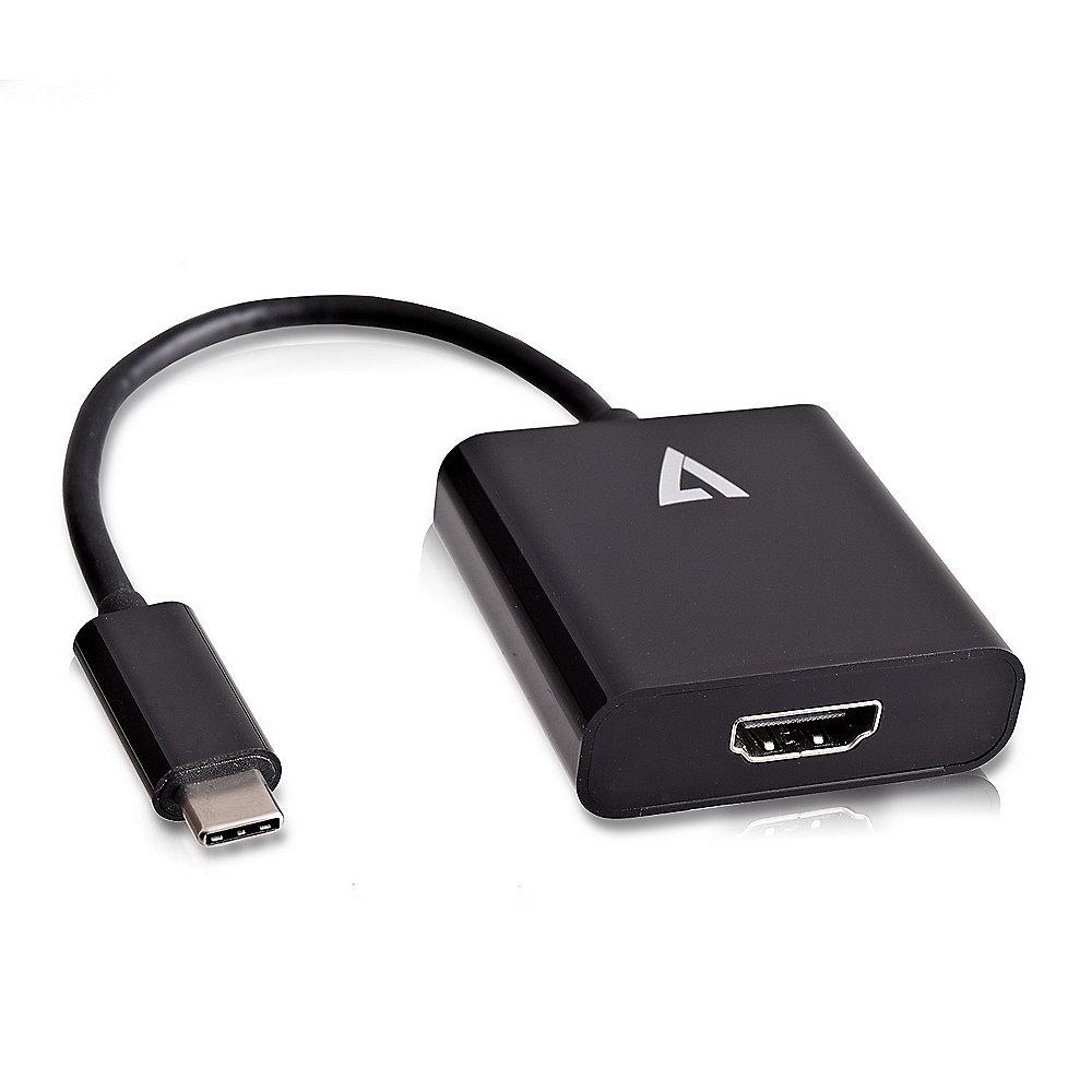 V7 USB 3.1 Adapterkabel Typ-C zu HDMI 4K St./Bu. schwarz, V7, USB, 3.1, Adapterkabel, Typ-C, HDMI, 4K, St./Bu., schwarz
