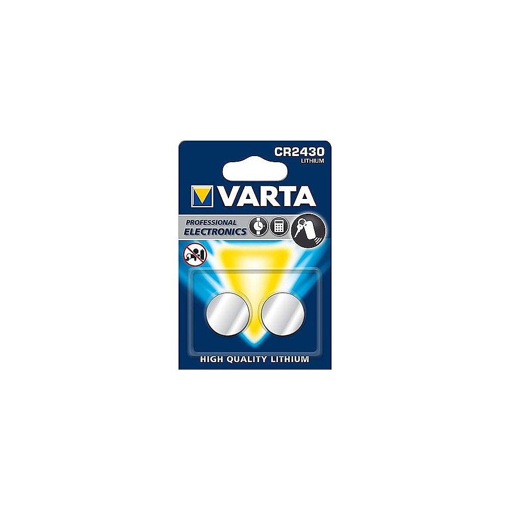 VARTA Professional Electronics Knopfzelle Batterie CR 2430 2er Blister
