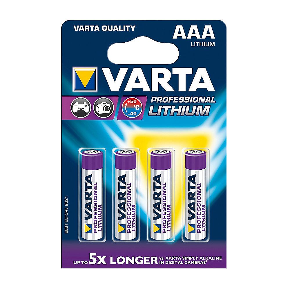 VARTA Professional Lithium Batterie Micro AAA L92 4er Blister, VARTA, Professional, Lithium, Batterie, Micro, AAA, L92, 4er, Blister