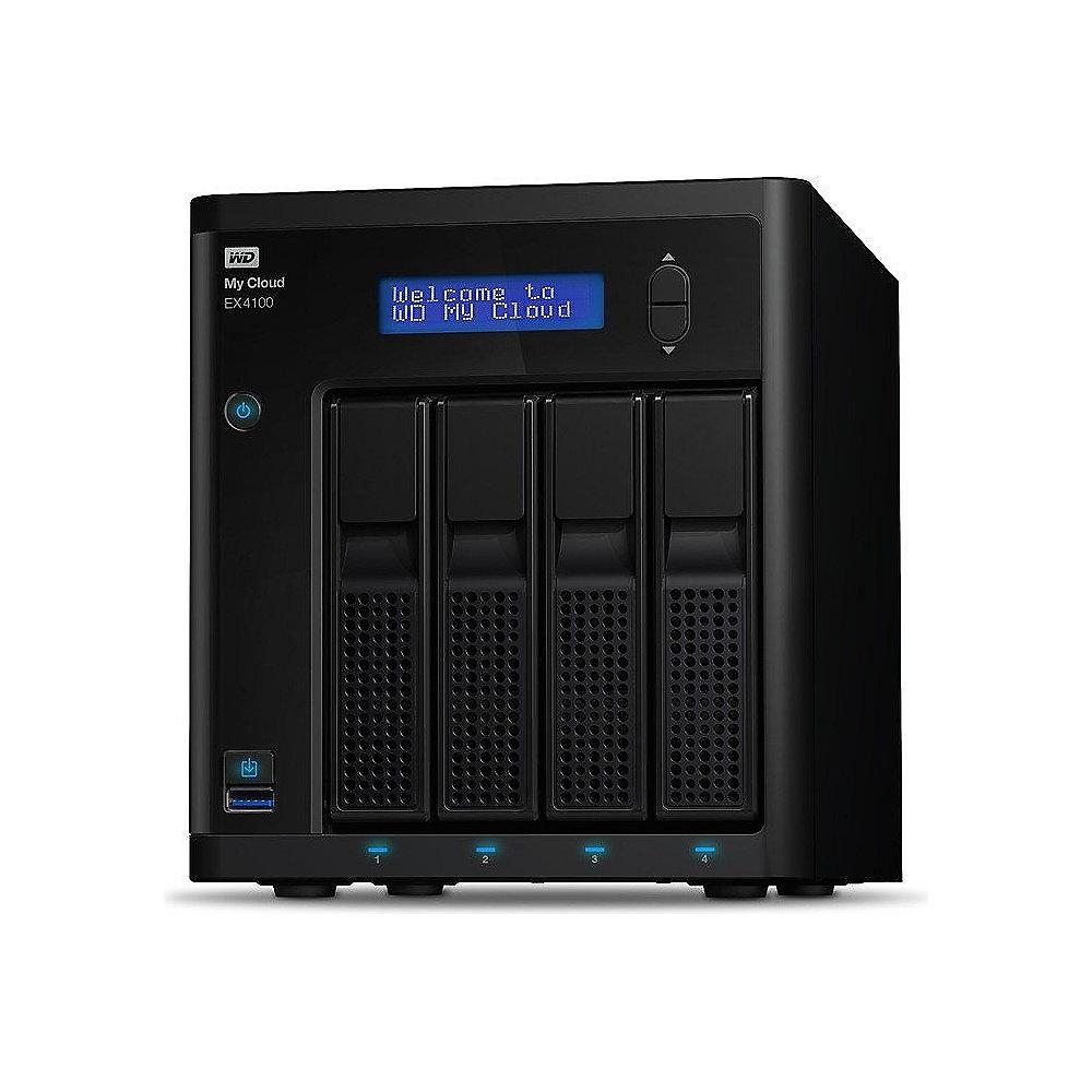 WD My Cloud EX4100 NAS System 4-Bay 24TB (4x6TB) WDBWZE0240KBK-EESN